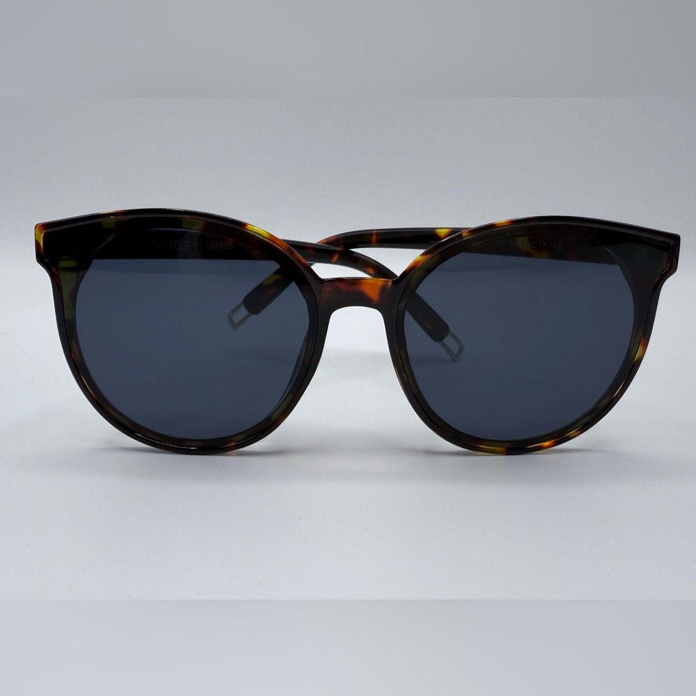 SOJOS Oversized Tortoise Round Sunglasses